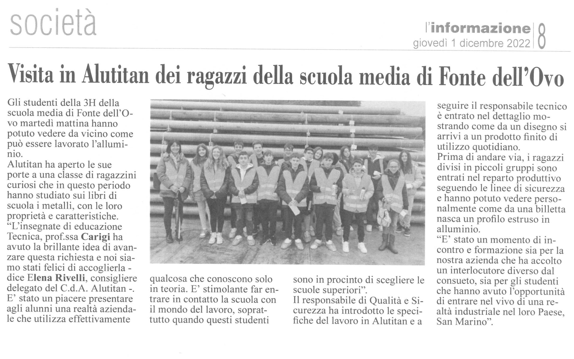 Foto Scuola media in visita